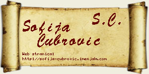 Sofija Čubrović vizit kartica